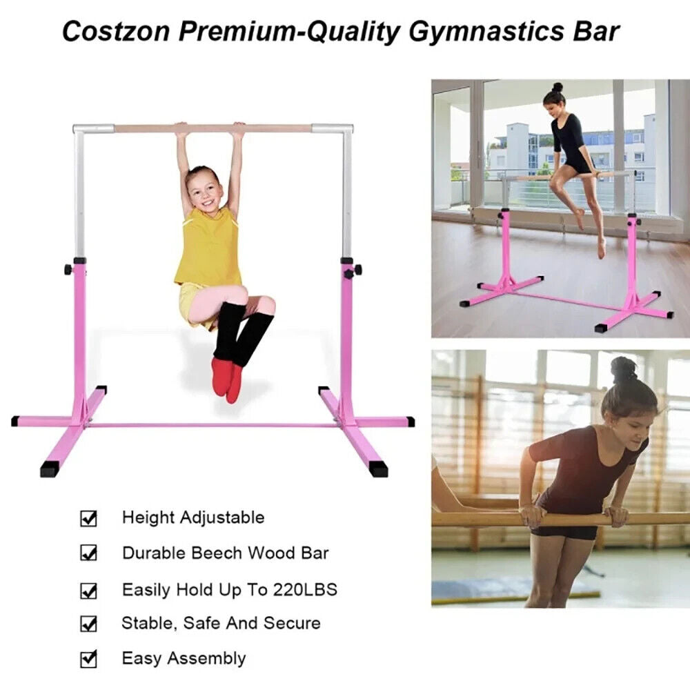 Adjustable Steel Horizontal Training Bar Gymnastics Junior Home Practice