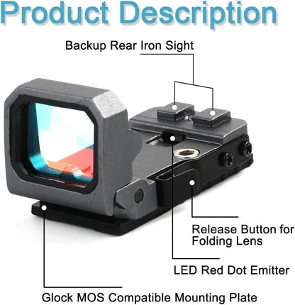 Mini Flip Up 3 MOA Red Dot Holographic Reflex Sight Tactical Scope Red Dot sight