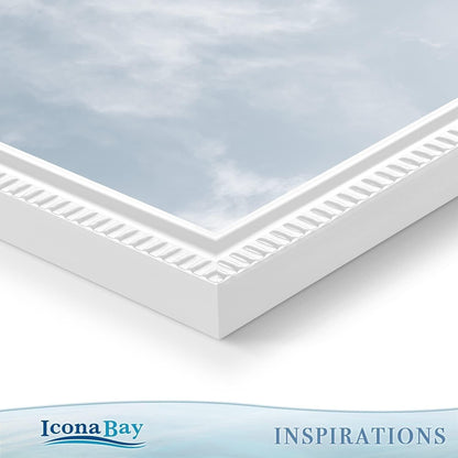 Icona Bay 8x10 Picture Frames (White, 12 Pack) Beautifully Detailed Molding Wall