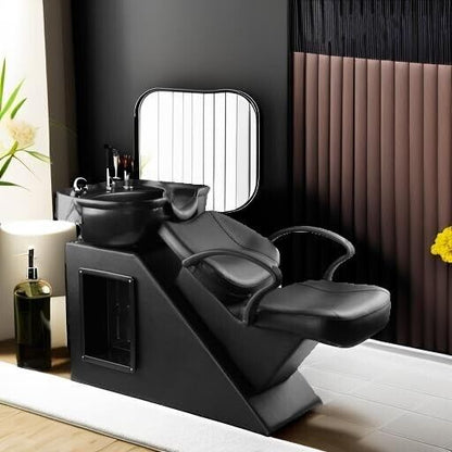 Backwash Barber Shampoo Chair Bowl Sink Unit Station Spa Salon Beauty Equipment