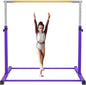 Signature Fitness Adjustable Folding Steel Gymnastics Bar, Ages 3 & Up, Purple