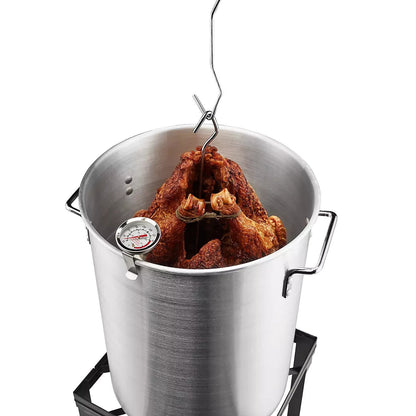 30QT Turkey Deep Fryer & 10QT Fish Fryer Kit Aluminum, 55000BTU Propane Burner