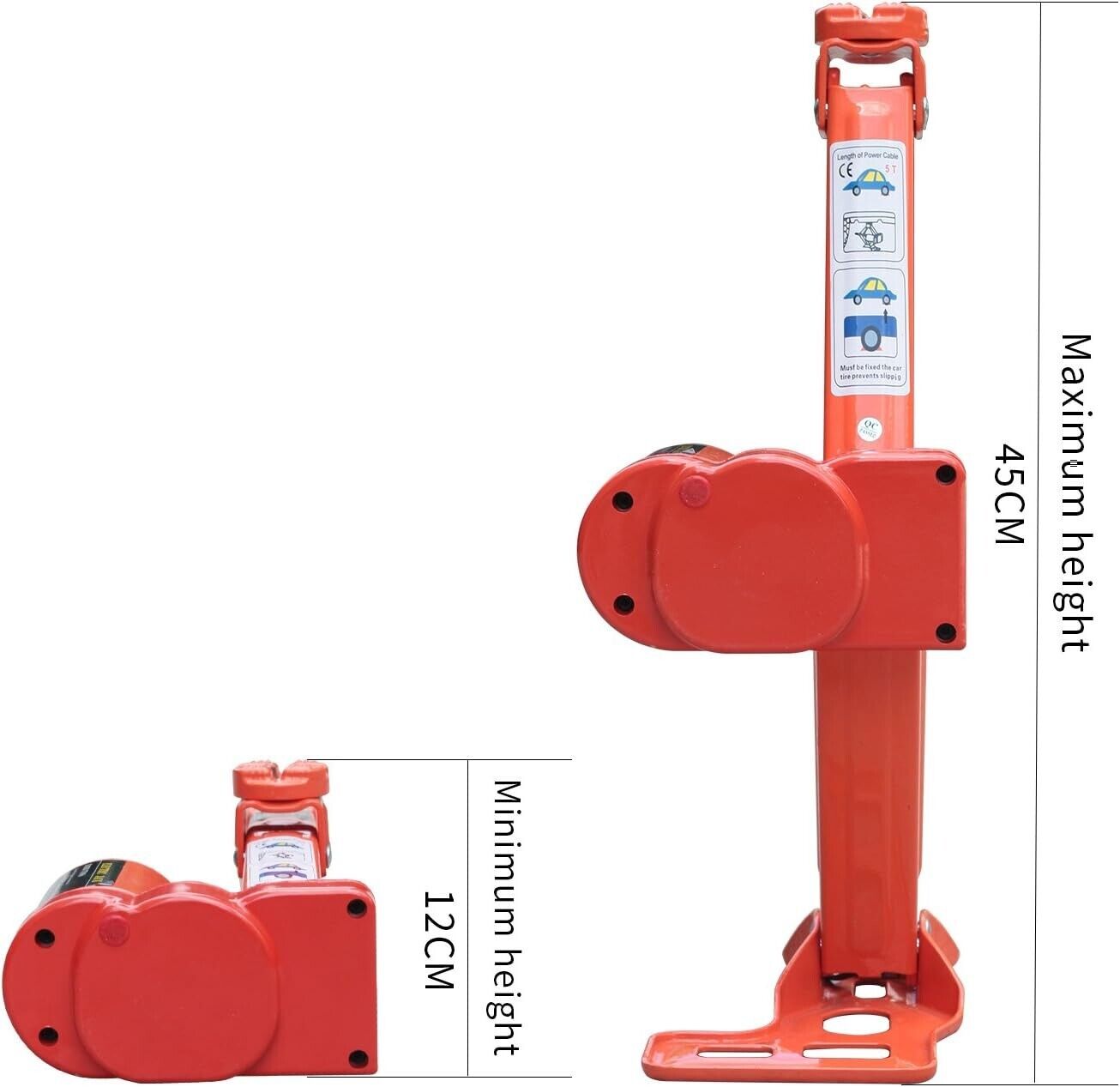 Electric Car Floor Jack 5 Ton All-In-One Automatic 12V Scissor Lift Jack Set