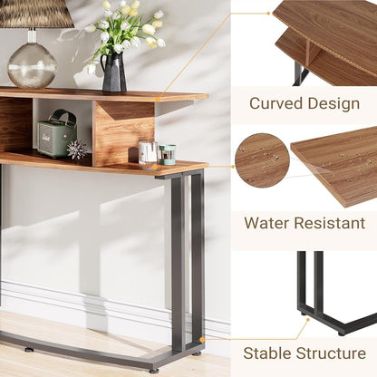 Dock Entryway Console Table - Sofa Tables with Storage, Narrow Hallway Furniture