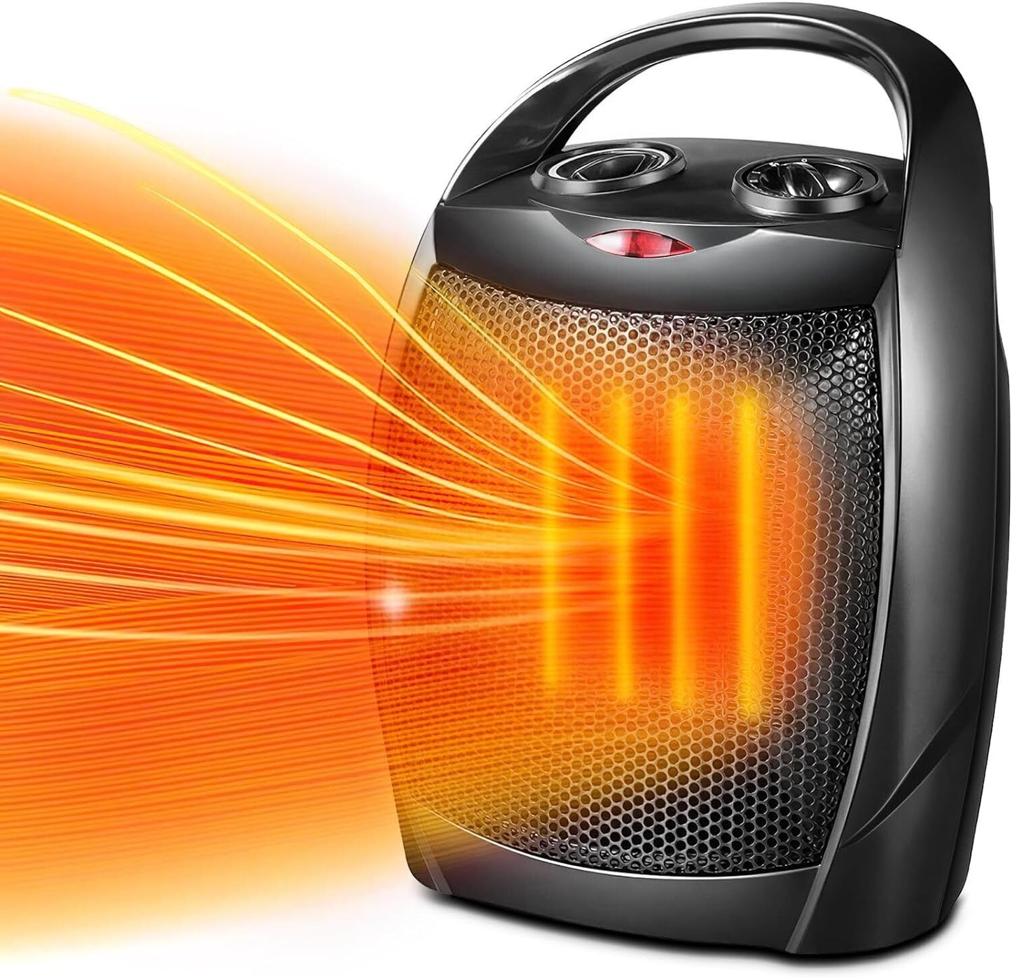 Kismile Small Electric Space Heater Ceramic Space Heater Fan Portable 750W/1500W