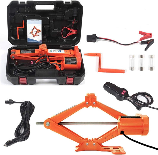 Electric Car Floor Jack 5 Ton All-In-One Automatic 12V Scissor Lift Jack Set