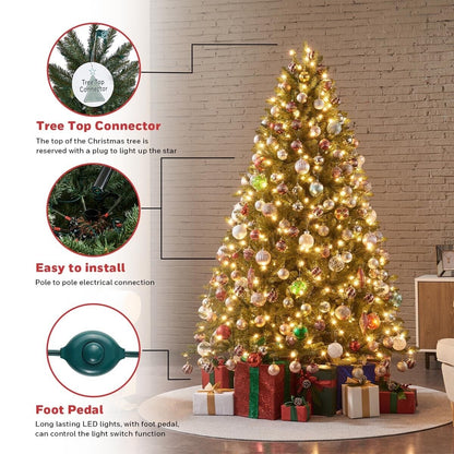 Honeywell 6.5/7/7.5/8/9 FT. Eagle Peak Pine Pre-Lit Artificial Christmas Tree