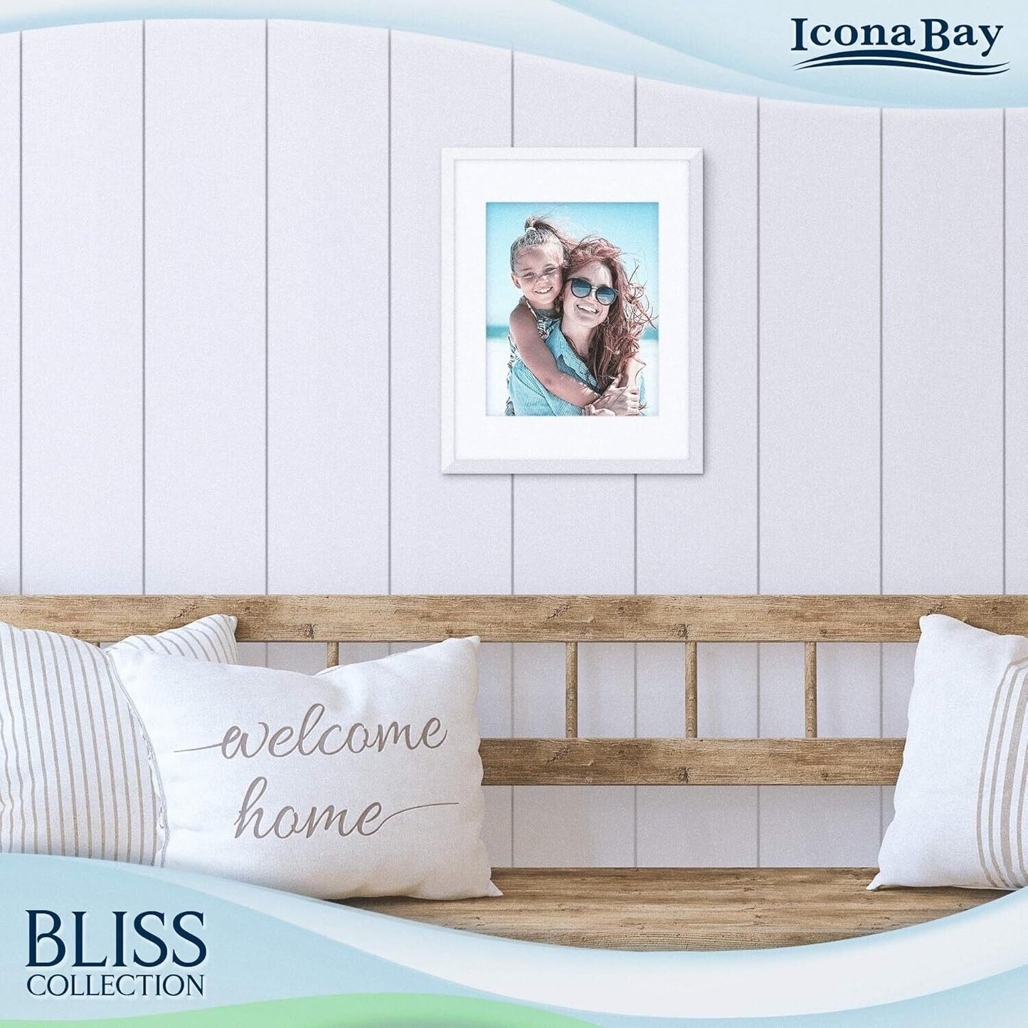 Icona Bay 11x14 White Picture Frame with Removable Mat for 8x10 (White, 5 Pack)