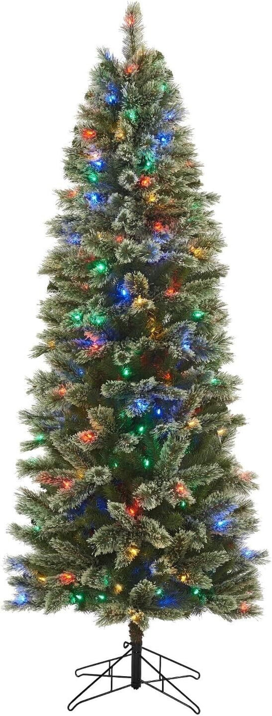 Honeywell 7ft Cashmere Pre-Lit Artificial Christmas Tree with Multi-Color Lights