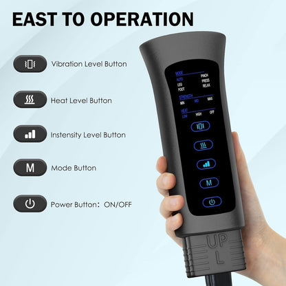 New Heated Air Compression LEG MASSAGER  3 modes circulation full leg LCD