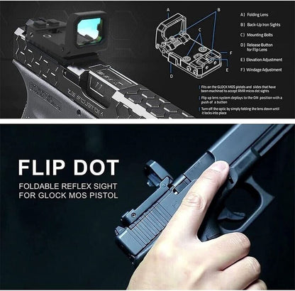 Mini Flip Up 3 MOA Red Dot Holographic Reflex Sight Tactical Scope Red Dot sight