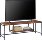 2 Tier TV Stand Industrial Style Console with Storage for Living Room