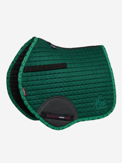 LeMieux Mini Suede Jump Square and Loire Satin Polo Bandages - Spruce - Green