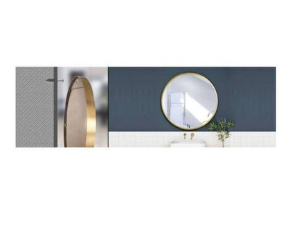 28" Wall Circle Mirror for Bathroom Round Mirror for Wall Hanging 28 inch Gold