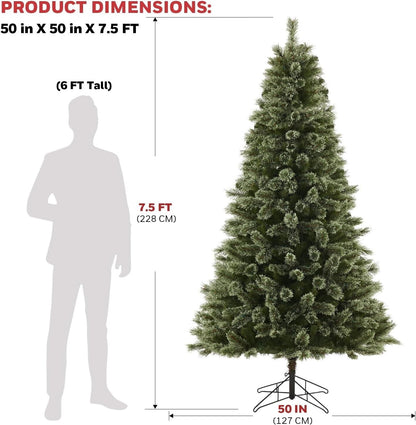 Honeywell 7.5 ft Cashmere Pre-Lit Artificial Christmas Tree Multi-Color Lights