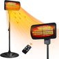 Outdoor patio Heater 1500w Garage Heater With Timer 3 Modes Fast Heating