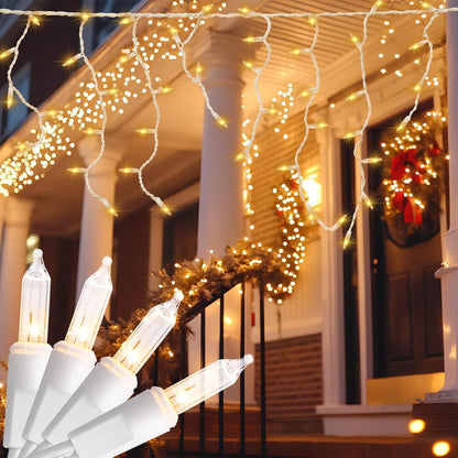 2 Pack Total 35.34 FT 600 Incandescent 108 Drops Christmas Incandes String Light