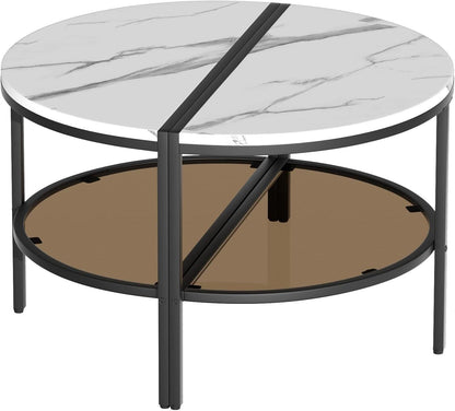 Oval Mod Marble 3 Piece Coffee Table - Coffee Table Set Round Coffee Table