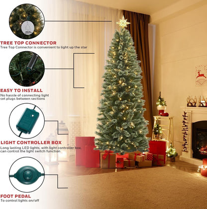 Honeywell 7ft Cashmere Pre-Lit Artificial Christmas Tree with Multi-Color Lights