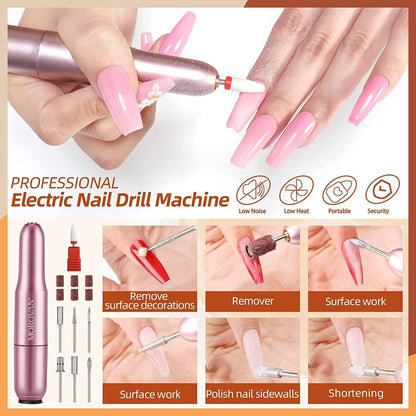 Morovan Acrylic Nail Kit with Everything - 24 Colors Glitter Acrylic + FREE GIFT