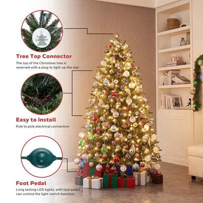 Honeywell 6.5/7/7.5/8/9 FT. Churchill Pine Pre-Lit Artificial Christmas Tree