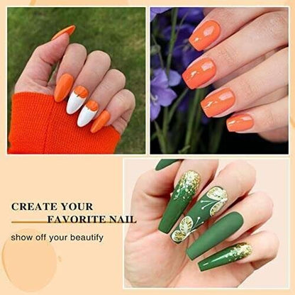 MOROVAN Gel Polish UV Led Soak Off GS41 Glitter Green Orange + Free Gift Sets