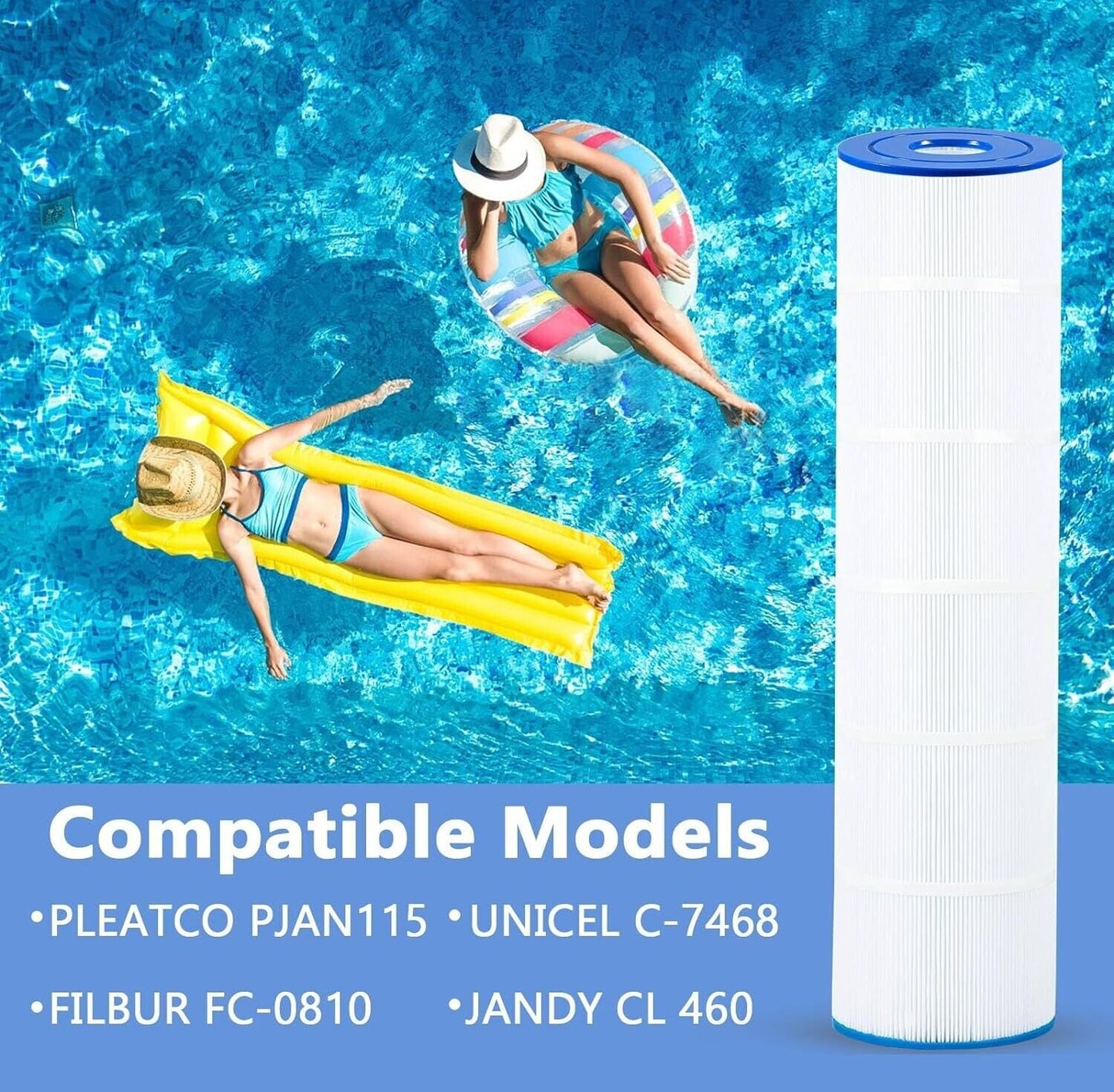 Pool Filter Jandy CL460, R0554600, Unicel C-7468, Filbur FC-0810, FP-27115, 4Pck