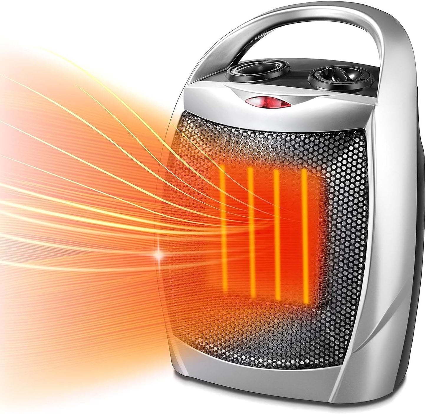 Kismile Small Electric Space Heater Ceramic Space Heater Fan Portable 750W/1500W