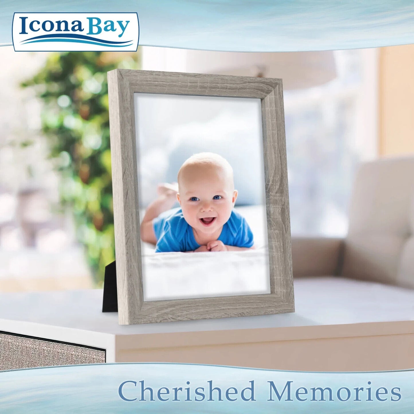 Icona Bay 8x10 Gray Picture Frame, Vintage Style, 3 Pack, Cherished Memories Col