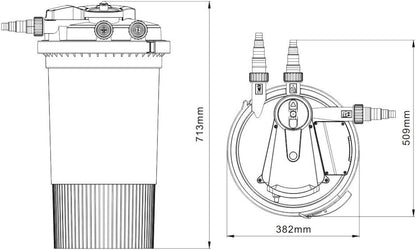 TTSunSun CPA-15000 Bio Pressure Pond Filter UVC 18W up to 30000l Koi Clarifier