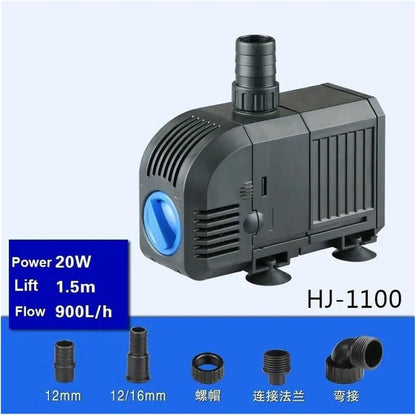 Ultra-Quiet Submersible Water Fountain Pump Filter Fish Pond Aquarium Tank Pumps