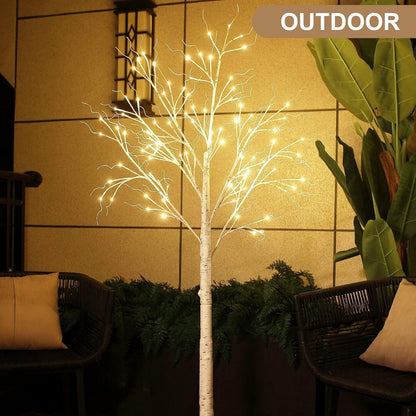 Lighted White Birch Tree 6FT 128L for Christmas Holiday Wedding Party Decoration