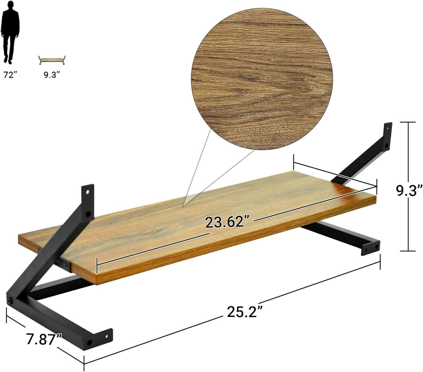 Floating Flip Shelf - Floating Shelves for Wall Storage, Bathroom, Bedroom Decor