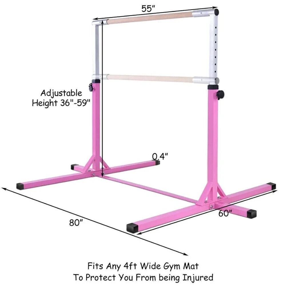 Adjustable Steel Horizontal Training Bar Gymnastics Junior Home Practice