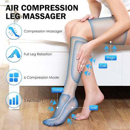 New Heated Air Compression LEG MASSAGER  3 modes circulation full leg LCD