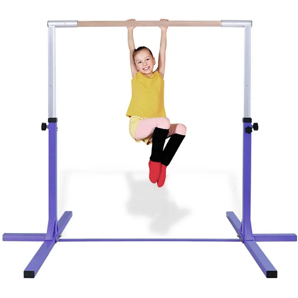 Adjustable Horizontal Training Bar Steel Gymnastics Junior Room Practice