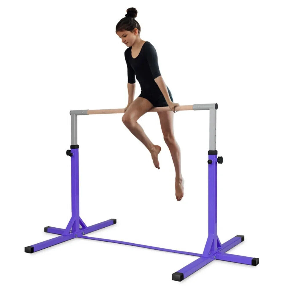 Adjustable Horizontal Training Bar Steel Gymnastics Junior Room Practice