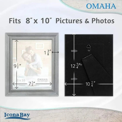 Icona Bay 8x10 Farmhouse Gray Picture Frames, Modern Farmhouse Style, 6 Pack