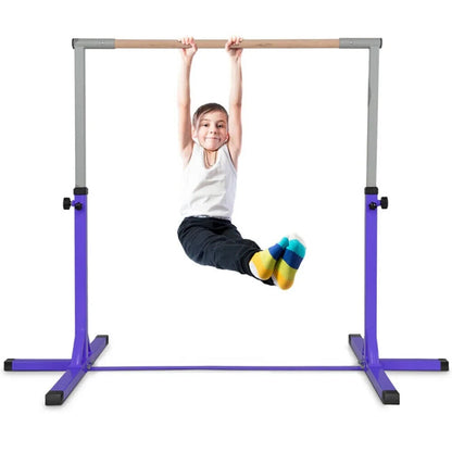 Adjustable Horizontal Training Bar Steel Gymnastics Junior Room Practice