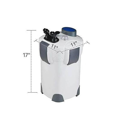 Free Media 265GPH / 370GPH / 525GPH External Aquarium Filter with Builtin Pump K