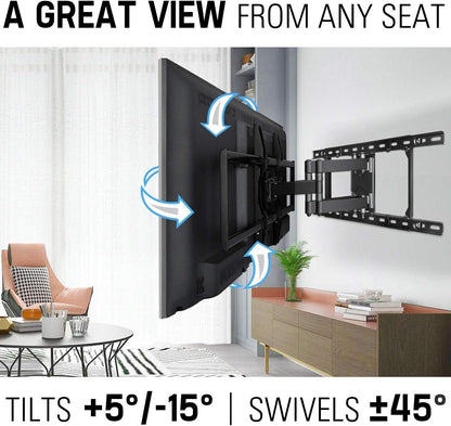 Mounting Dream TV Wall Mount for 42-70'' TVs, Full Motion TV Wall Mount TV Brack