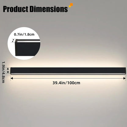 40 Inch Modern LED Long Strip Wall Sconce Light Wall Lamp Vanity 3000K-6000K 28W