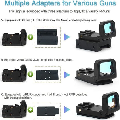 Mini Flip Up 3 MOA Red Dot Holographic Reflex Sight Tactical Scope Red Dot sight