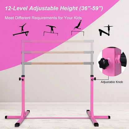 Adjustable Steel Horizontal Training Bar Gymnastics Junior Home Practice