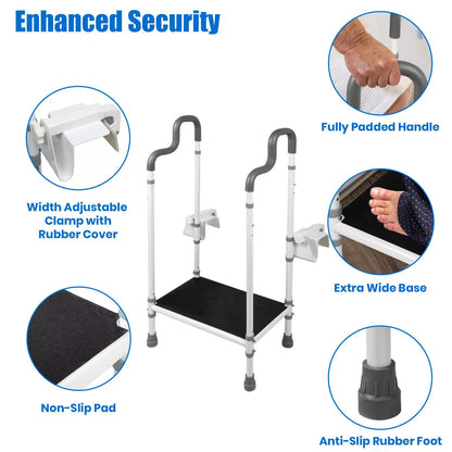 Adjustable Step Stool with Handle for Elderly,Walk in Tubs for Seniors