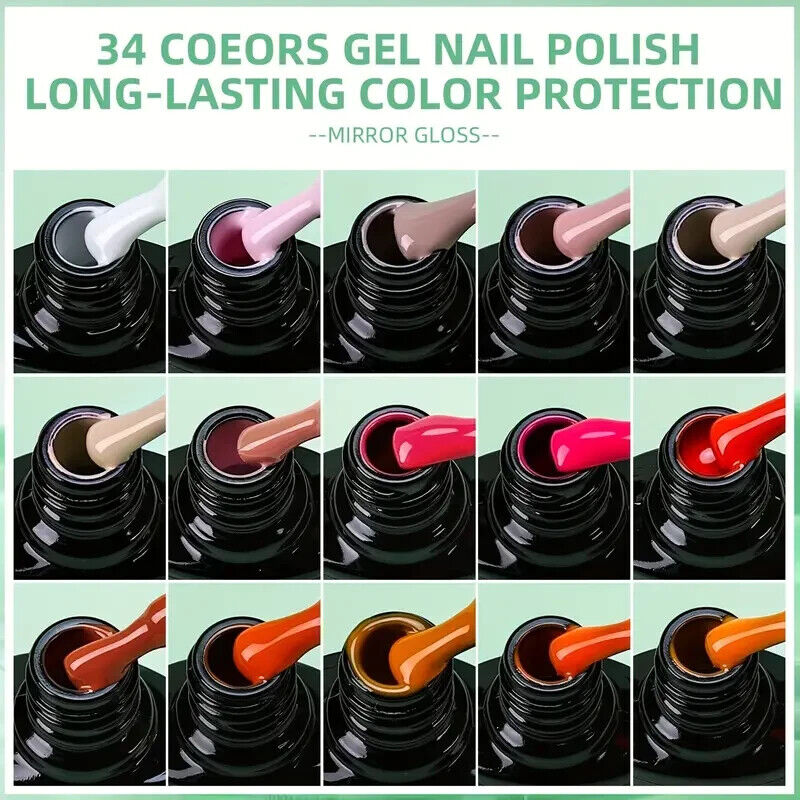 Morovan Gel Nail Polish Kit 34 Colors Gel Nail Polish Kit With UV Light Gel Nail