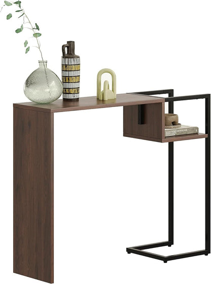 Harmony Minimalist Wood Entryway Console Table - Narrow Console Table for Living