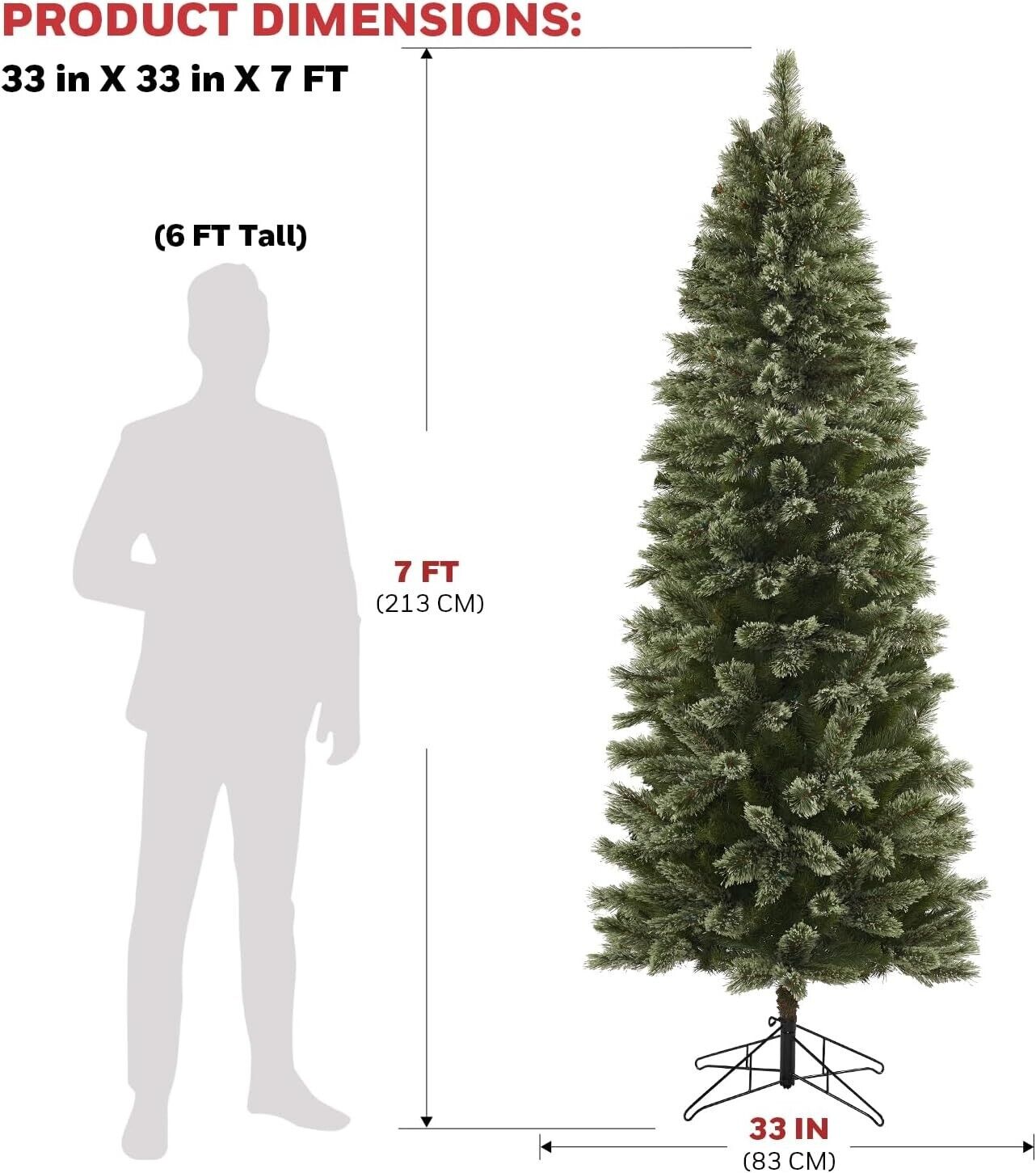 Honeywell 7ft Cashmere Pre-Lit Artificial Christmas Tree with Multi-Color Lights