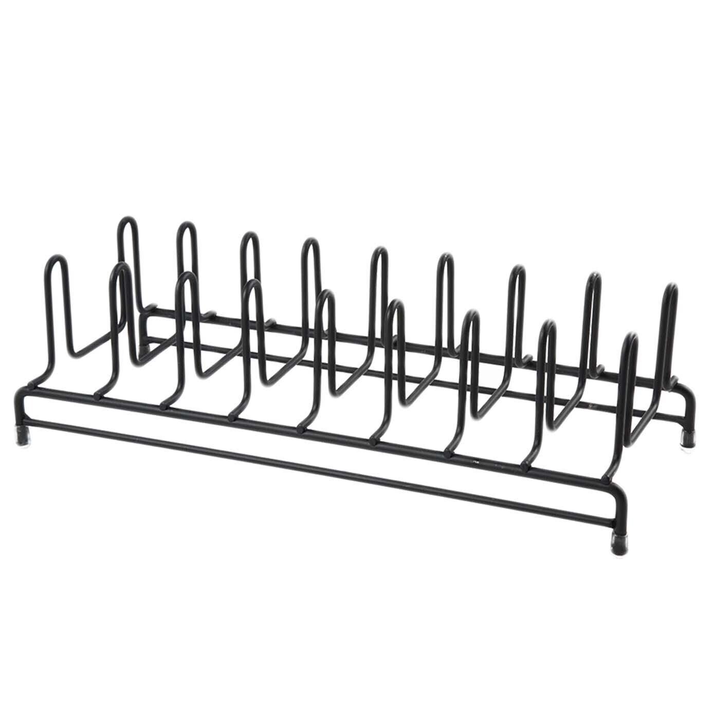 Cabinet Storage Shelf Rack Black Wire, Medium (13 X 6 Inch) Rustproof Metal Wire