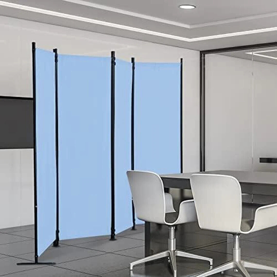 4 Panel Room Divider Folding Privacy Screens Room Separation for Home Office 88"